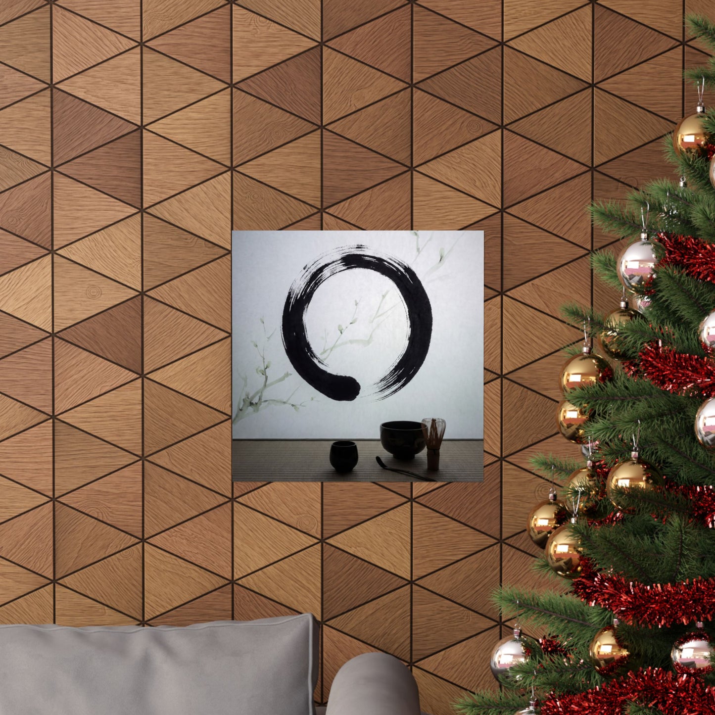 Tea Ceremony Wall Art Print | Spring Zen Enso Art