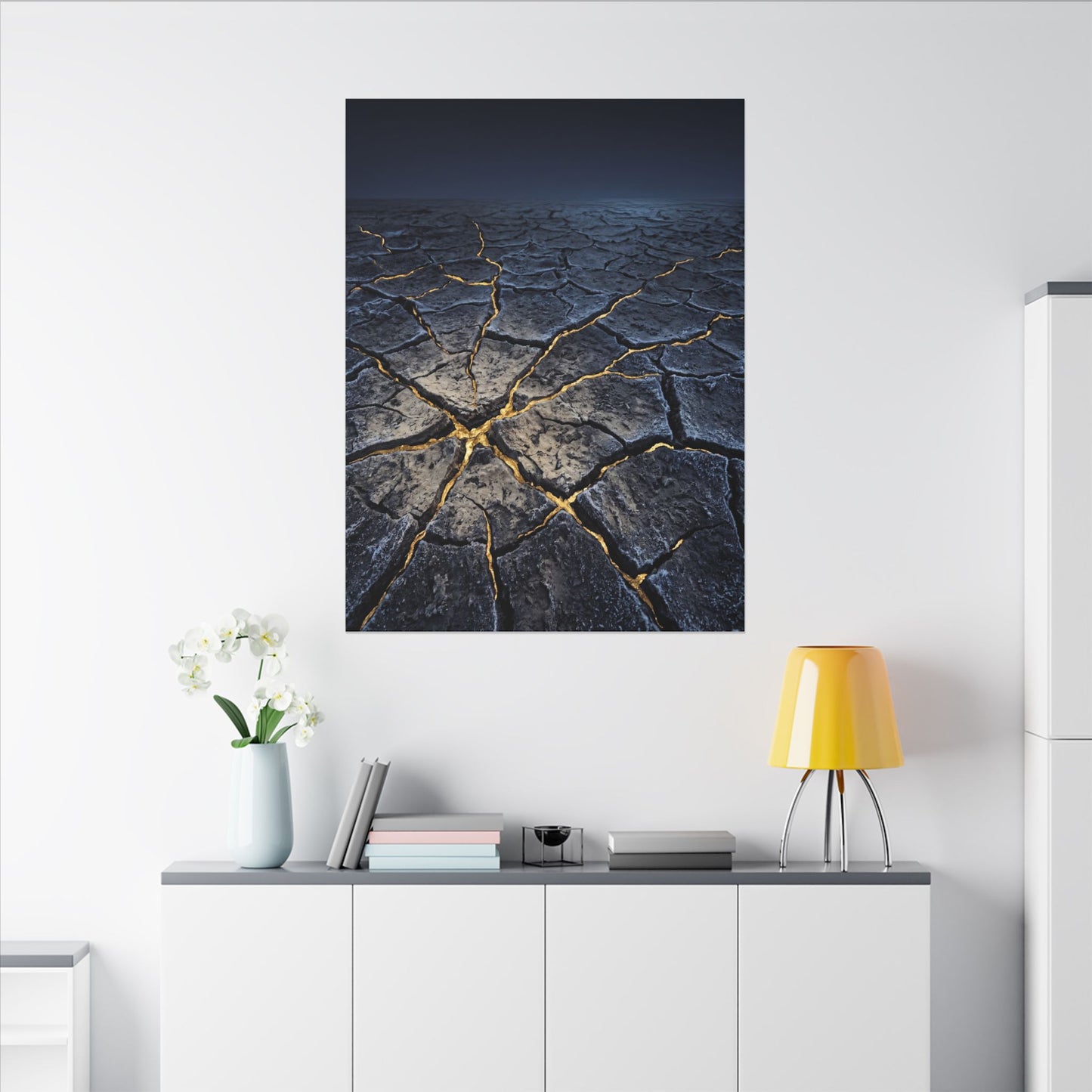 Cracked Earth Broken Beauty Canvas Art | Artful Kintsugi Art