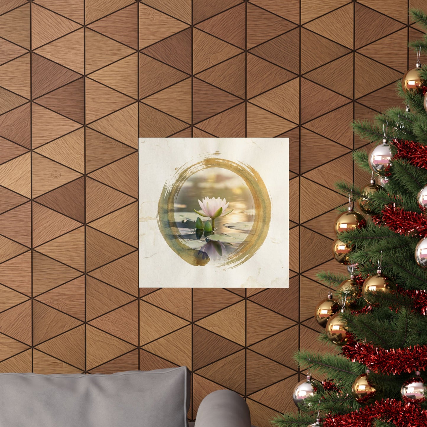 Golden Hour Lotus Flower Wall Art Print - Zen Ma