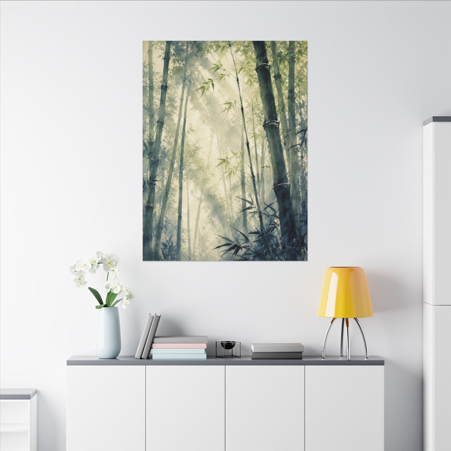 Bamboo Grove Spring Canvas Art | Zen Serene Design