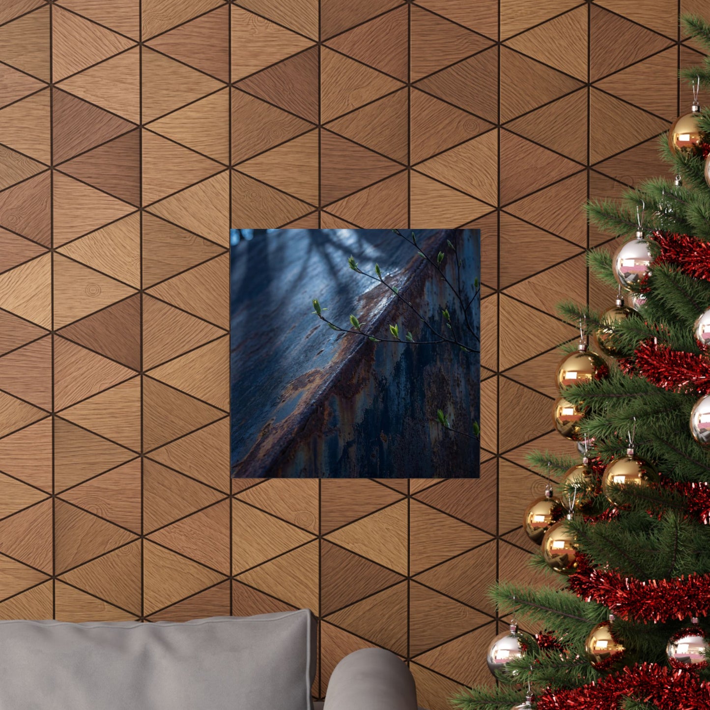 Moonlight Rust Patina Wall Art Print - Dark Japandi Fukinsei