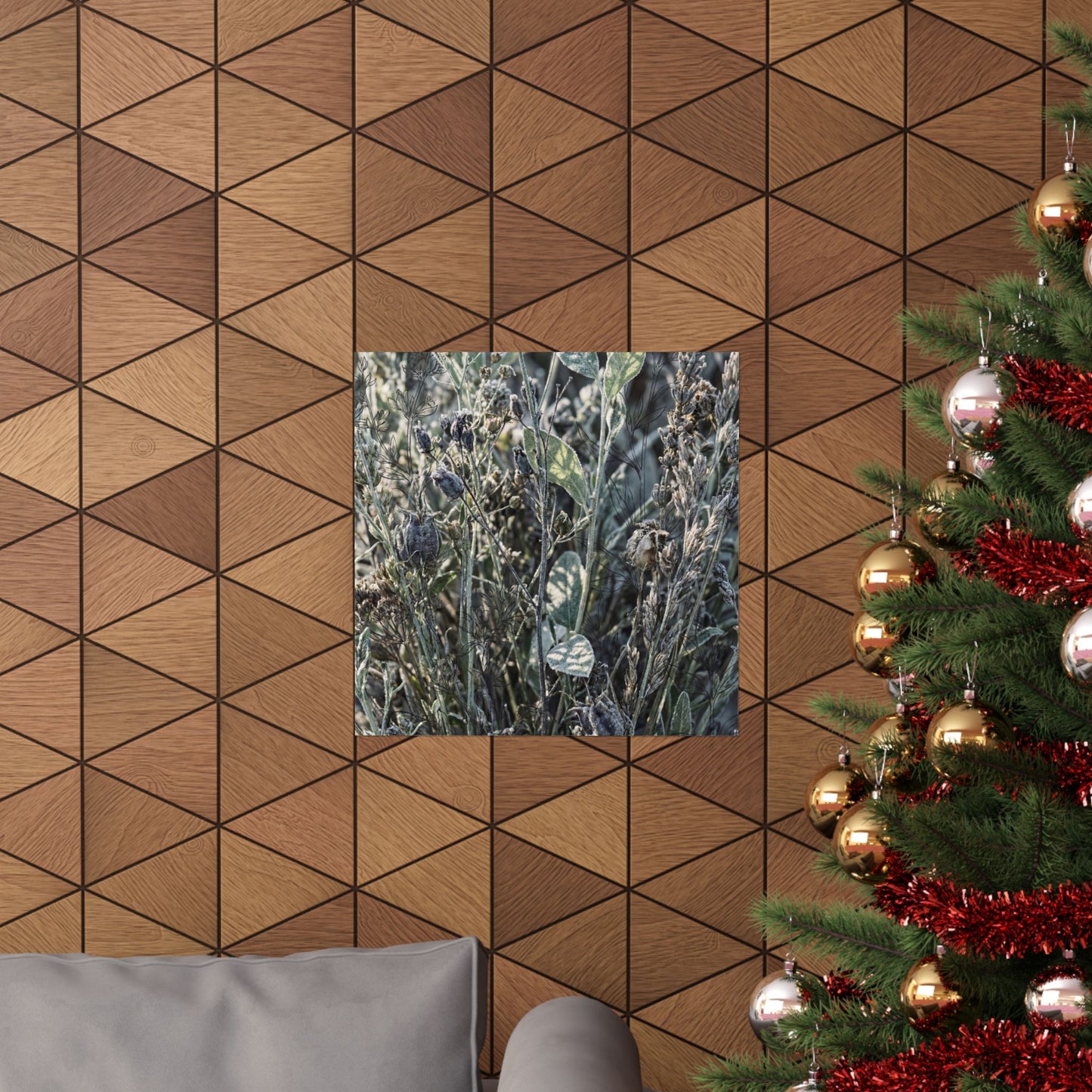 Dried Flowers Winter Wall Art Print | Japandi Neutral Design