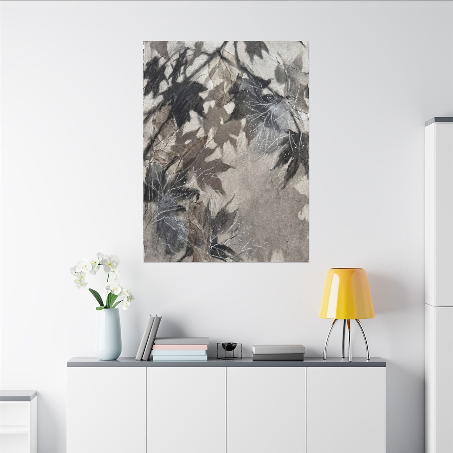 Shadow Play Texture Canvas Art | Cozy Japandi Art