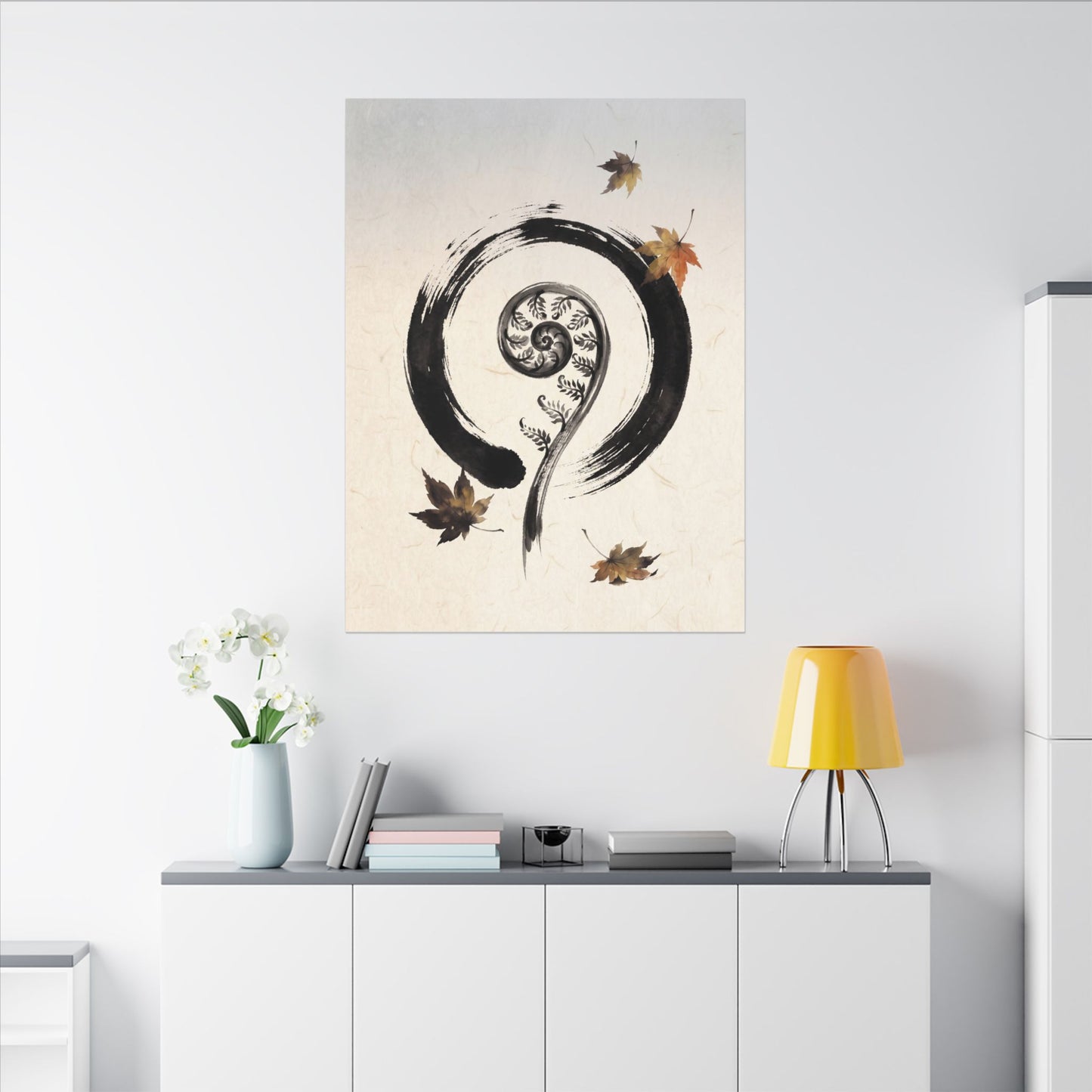 Fern Unfurling Autumn Canvas Art | Zen Peaceful Design
