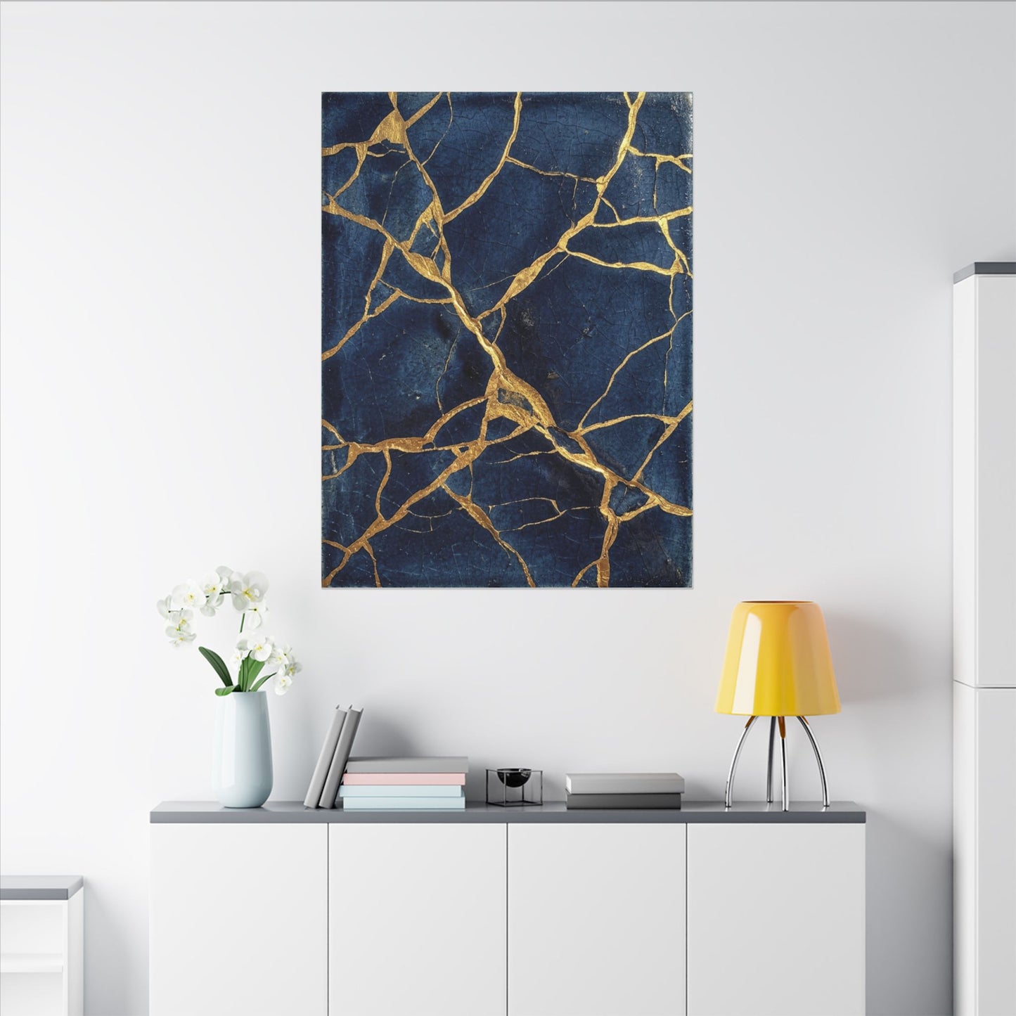 Kintsugi Crackle Canvas Art