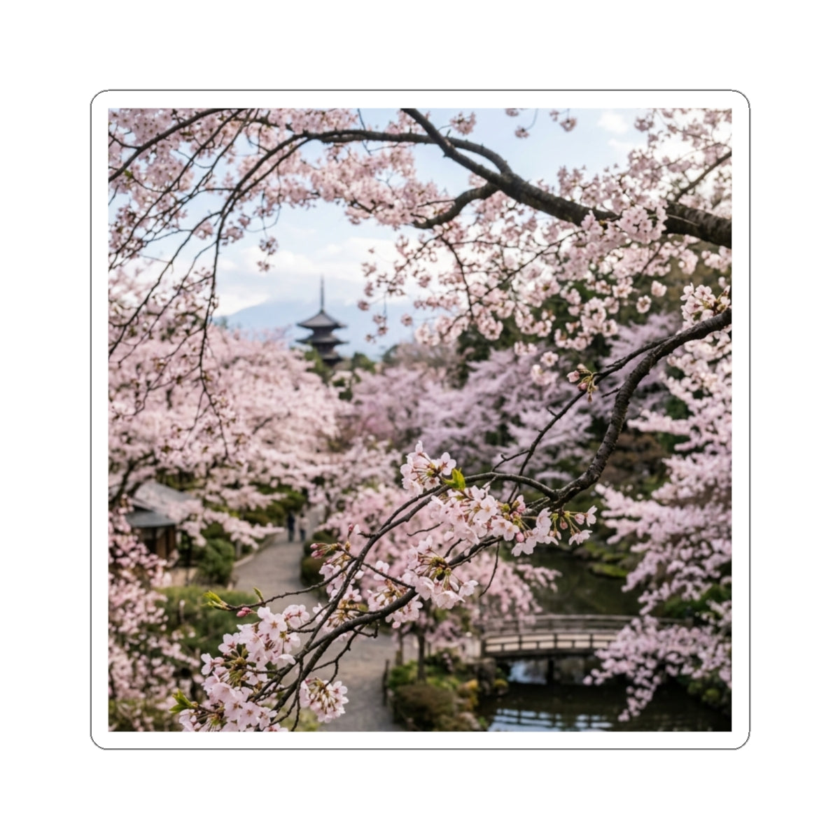 Neutral Ceramic Bowl Sticker - Watercolor Japandi Art Print
