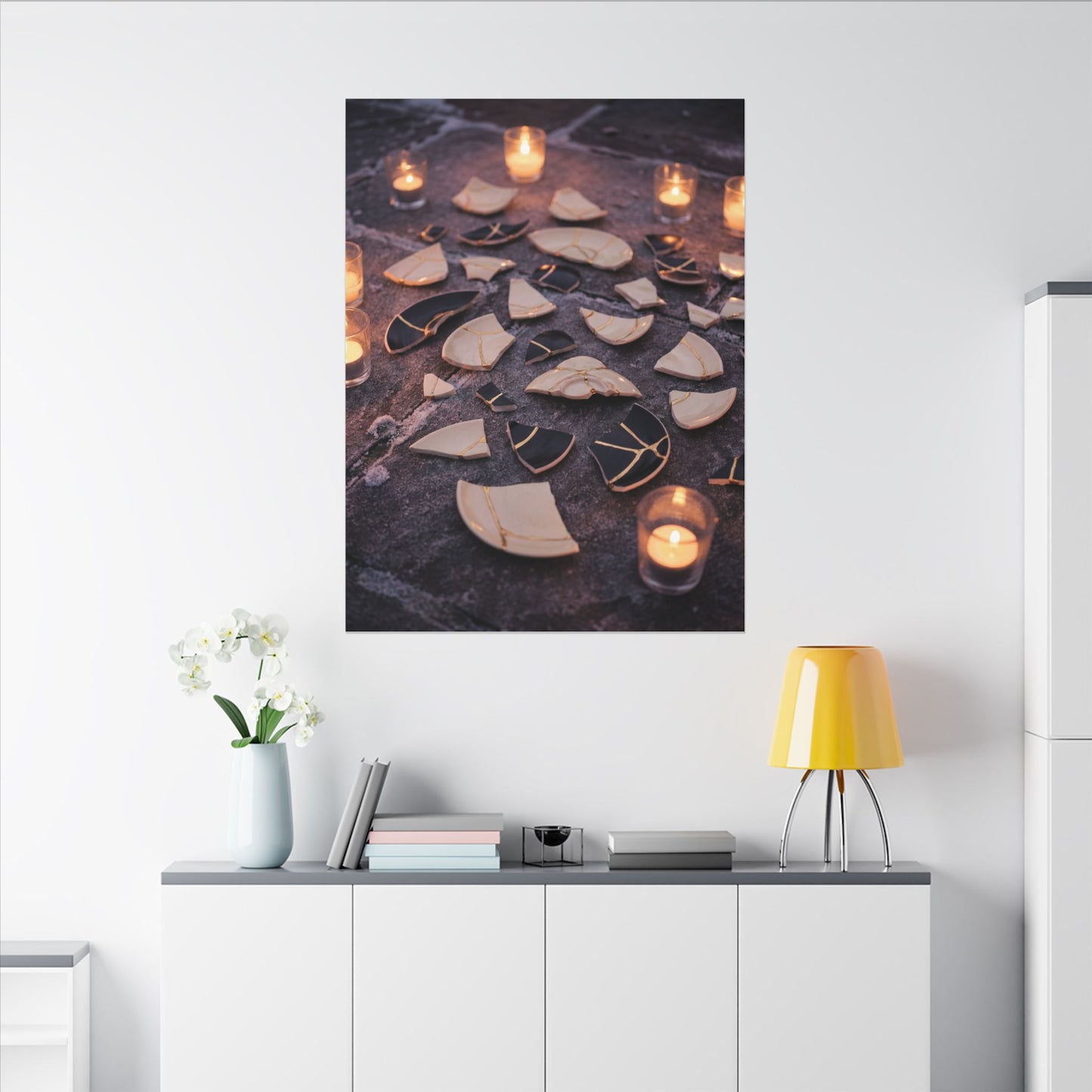 Winter Broken Pottery Broken Beauty Canvas Art | Beautiful Decor