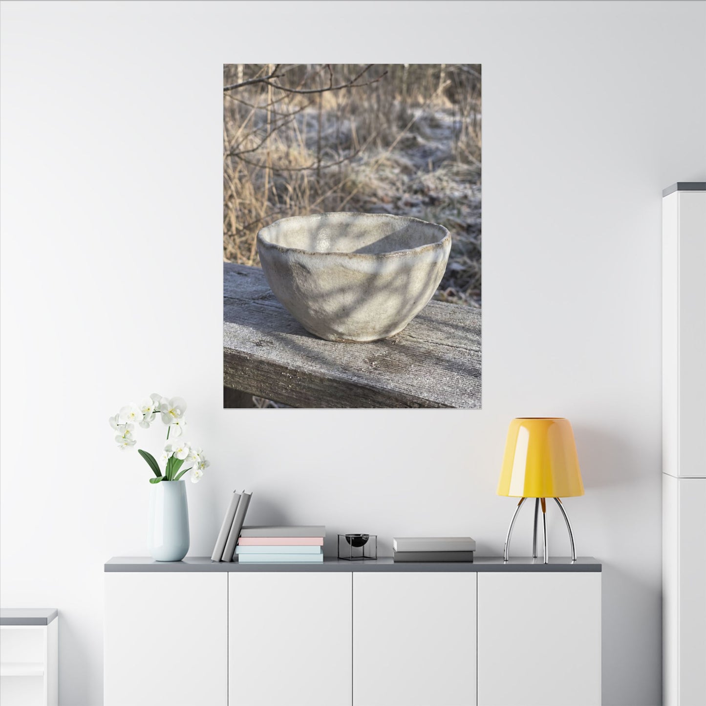 Dappled Ceramic Bowl Canvas Art - Japandi Fukinsei