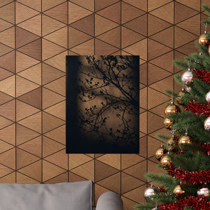 Sophisticated Shadow Play Wall Art Print - Shadow Zen Dark Japandi