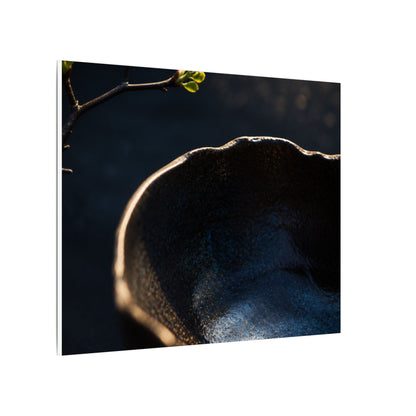 Ma Ceramic Bowl Canvas Art - Dark Japandi Shadow Zen