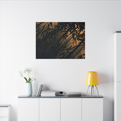 Sophisticated Shadow Play Canvas Art - Shadow Zen Dark Japandi