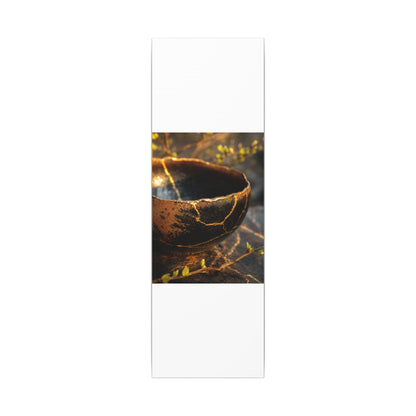 Kintsugi Ceramic Bowl in Golden Hour | Gold Vein Canvas Art