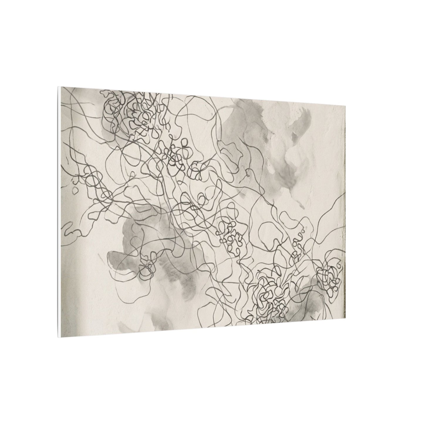 Shadow Play Spring Canvas Art | Dark Japandi Sophisticated Design
