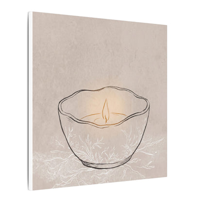 Ceramic Bowl Minimal Line Canvas Art | Neutral Japandi Art