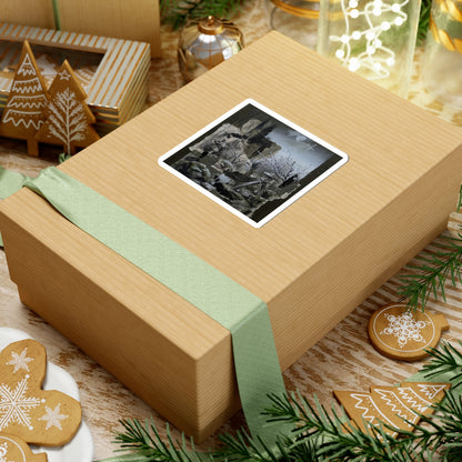 Moonlit Garden Sticker | Winter Dark Japandi Dark Texture Art
