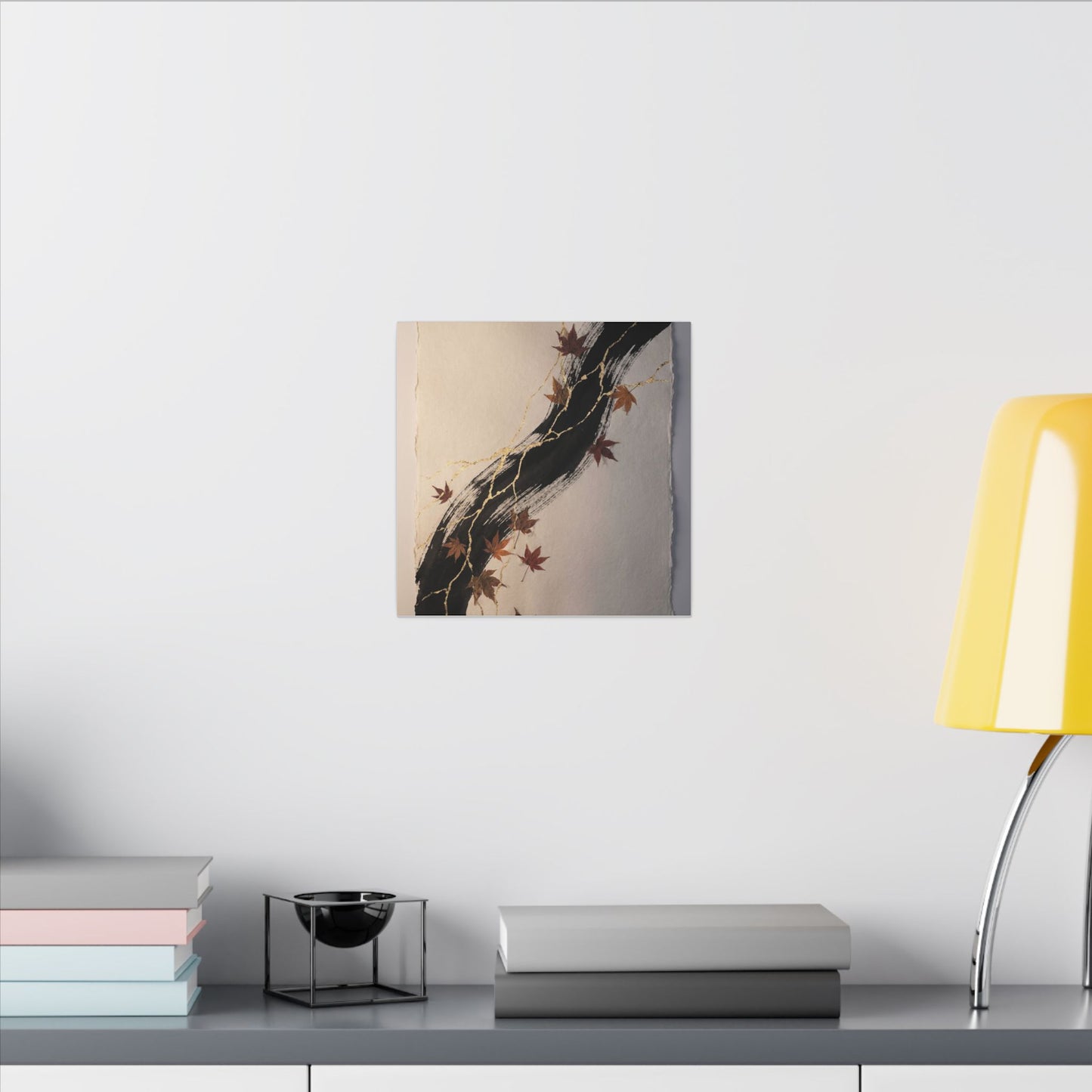 Dawn Ink Brushstroke Canvas Art - Kintsugi Ma