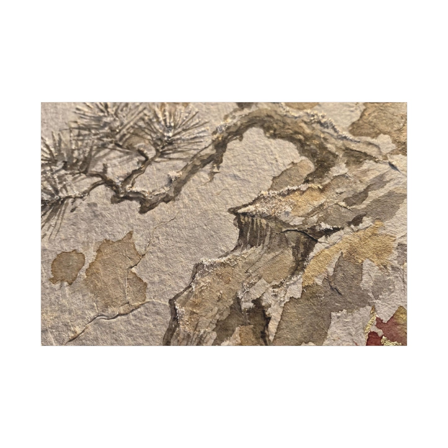 Pine Tree Canvas Art | Winter Japandi Japanese Pattern Art