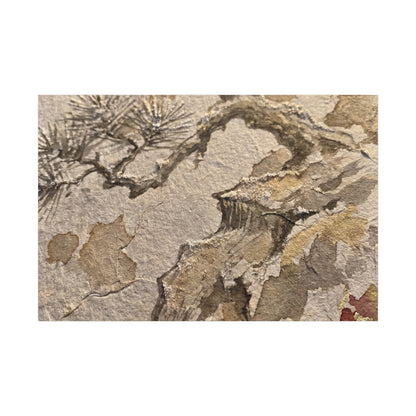 Pine Tree Canvas Art | Winter Japandi Japanese Pattern Art