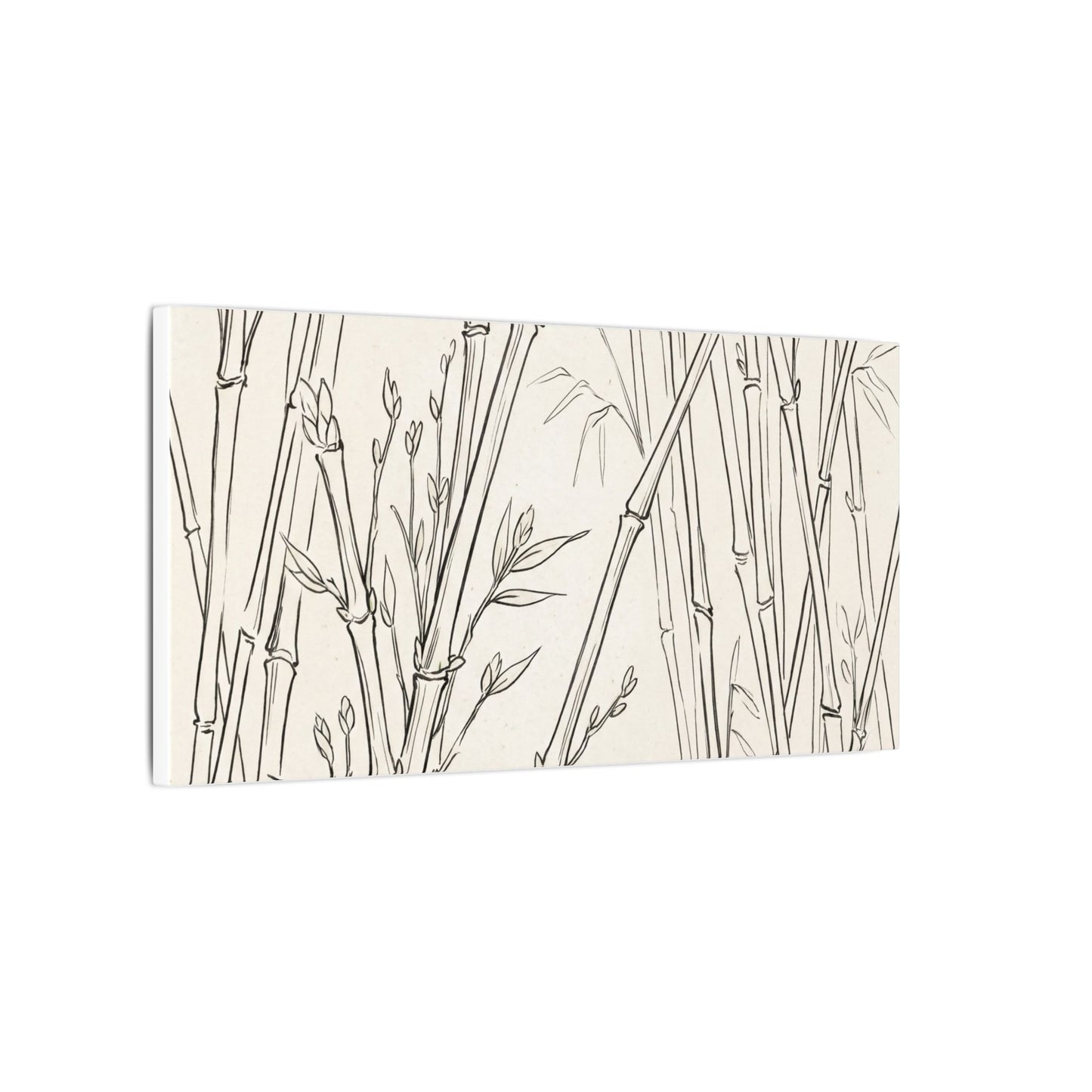 Candlelight Bamboo Grove Canvas Art - Japandi Fukinsei
