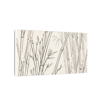 Candlelight Bamboo Grove Canvas Art - Japandi Fukinsei