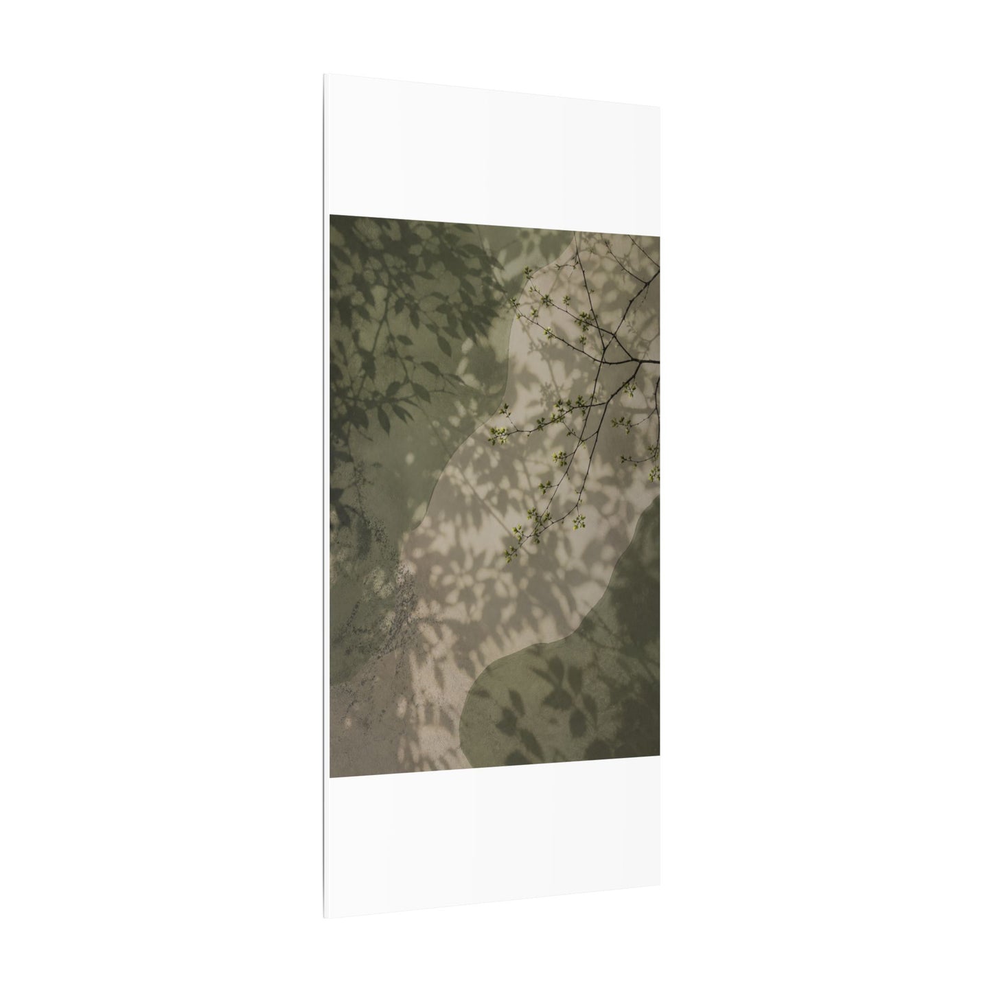 Neutral Shadow Play Canvas Art - Japanese Pattern Japandi