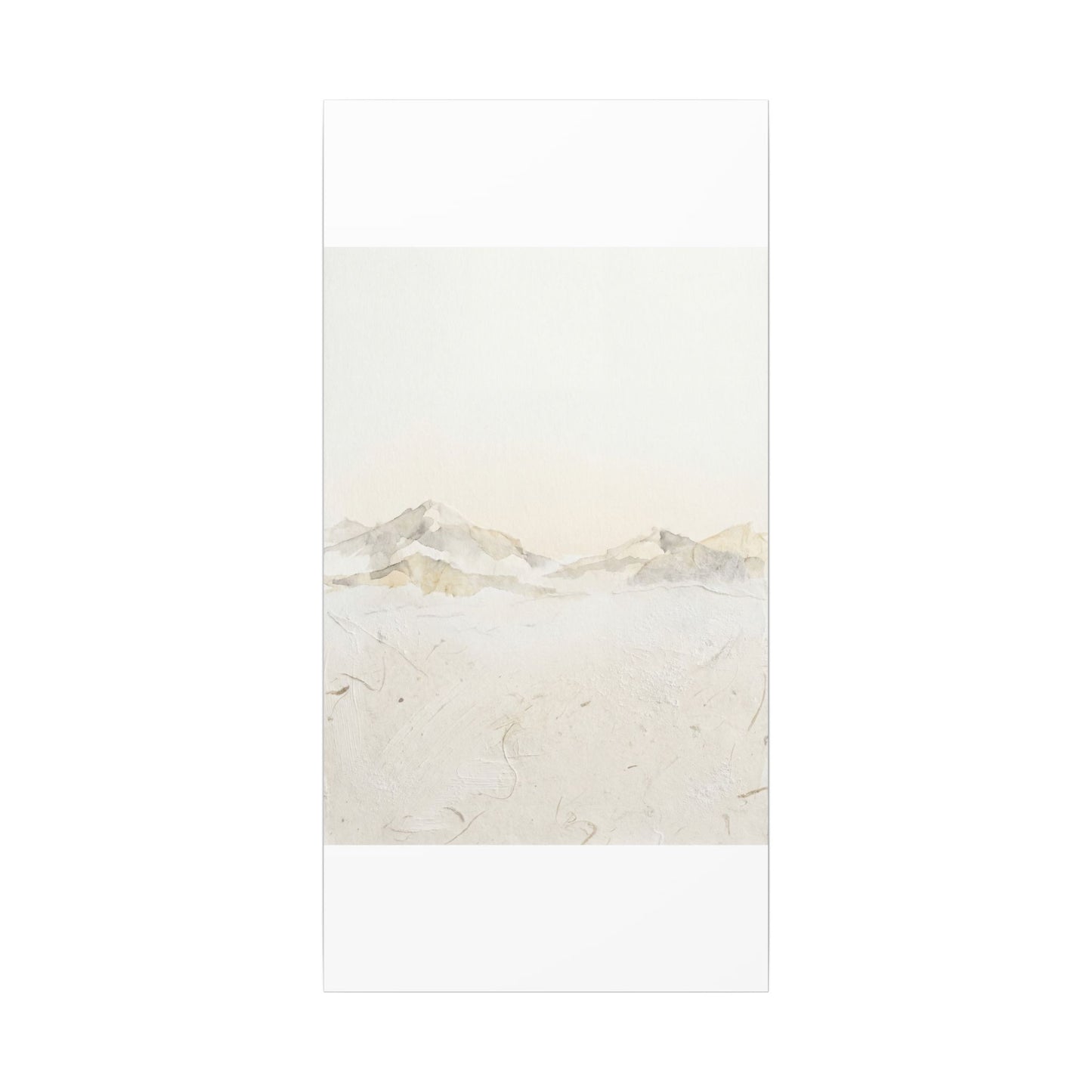 Mountain Mist Winter Canvas Art | Japandi Warm Design