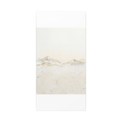 Mountain Mist Winter Canvas Art | Japandi Warm Design