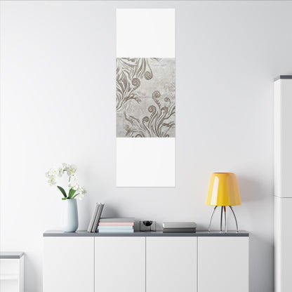 Japandi Fern Unfurling in Overcast | Japanese Pattern Canvas Art