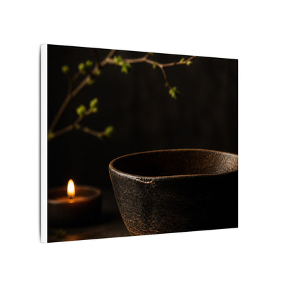 Moody Ceramic Bowl Canvas Art - Shadow Zen Dark Japandi