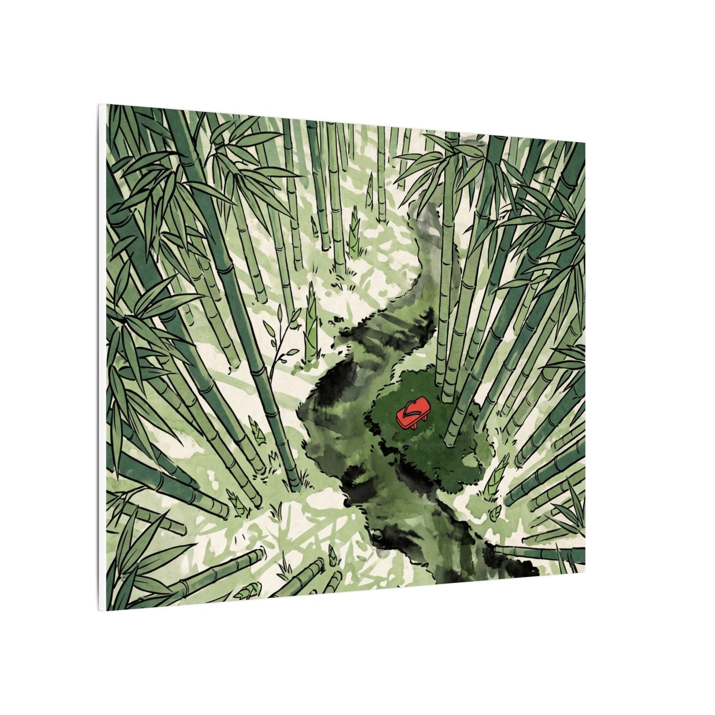 Peaceful Bamboo Grove Canvas Art - Ukiyo E Inspired Zen