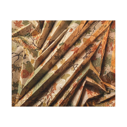 Paper Fold Autumn Canvas Art | Japandi Earthy Design