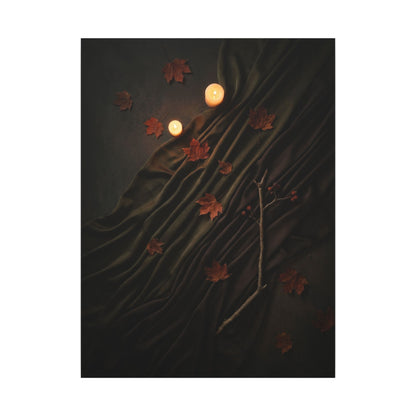 Autumn Silk Drape Moody Minimal Canvas Art | Moody Decor