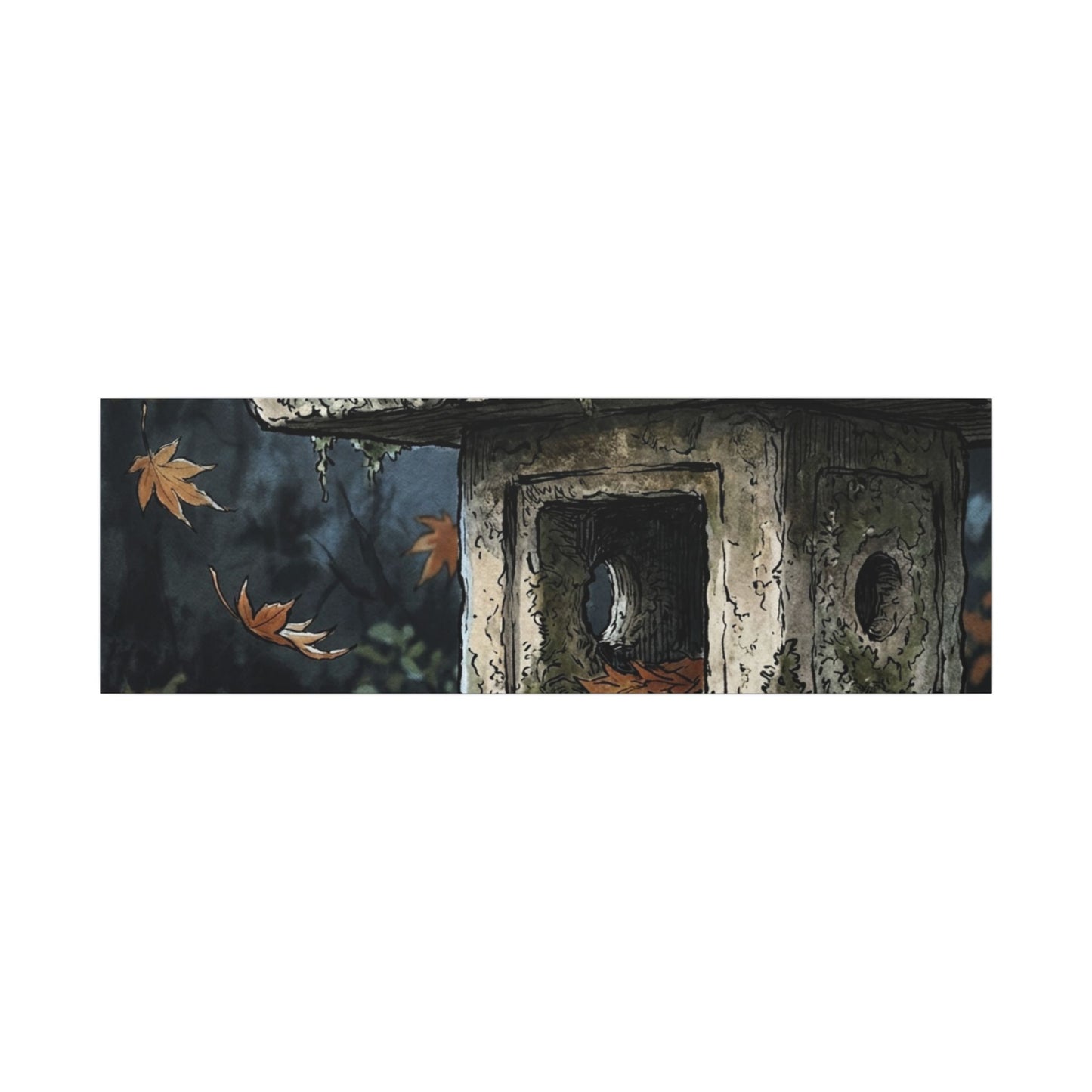 Shibui Stone Lantern Canvas Art - Japandi Minimal Line