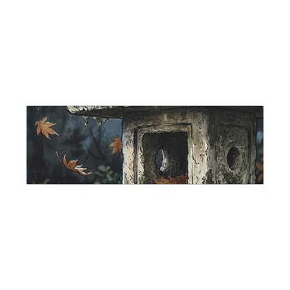 Shibui Stone Lantern Canvas Art - Japandi Minimal Line