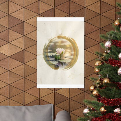 Golden Hour Lotus Flower Wall Art Print - Zen Ma
