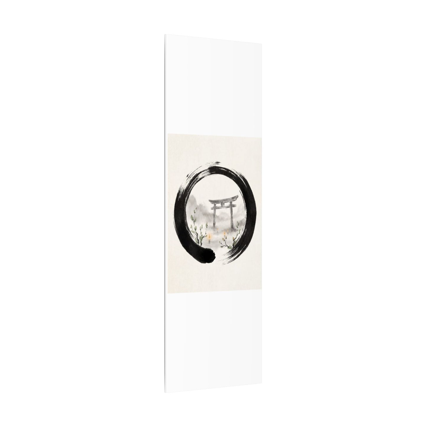 Spring Torii Gate Enso Canvas Art | Tranquil Decor