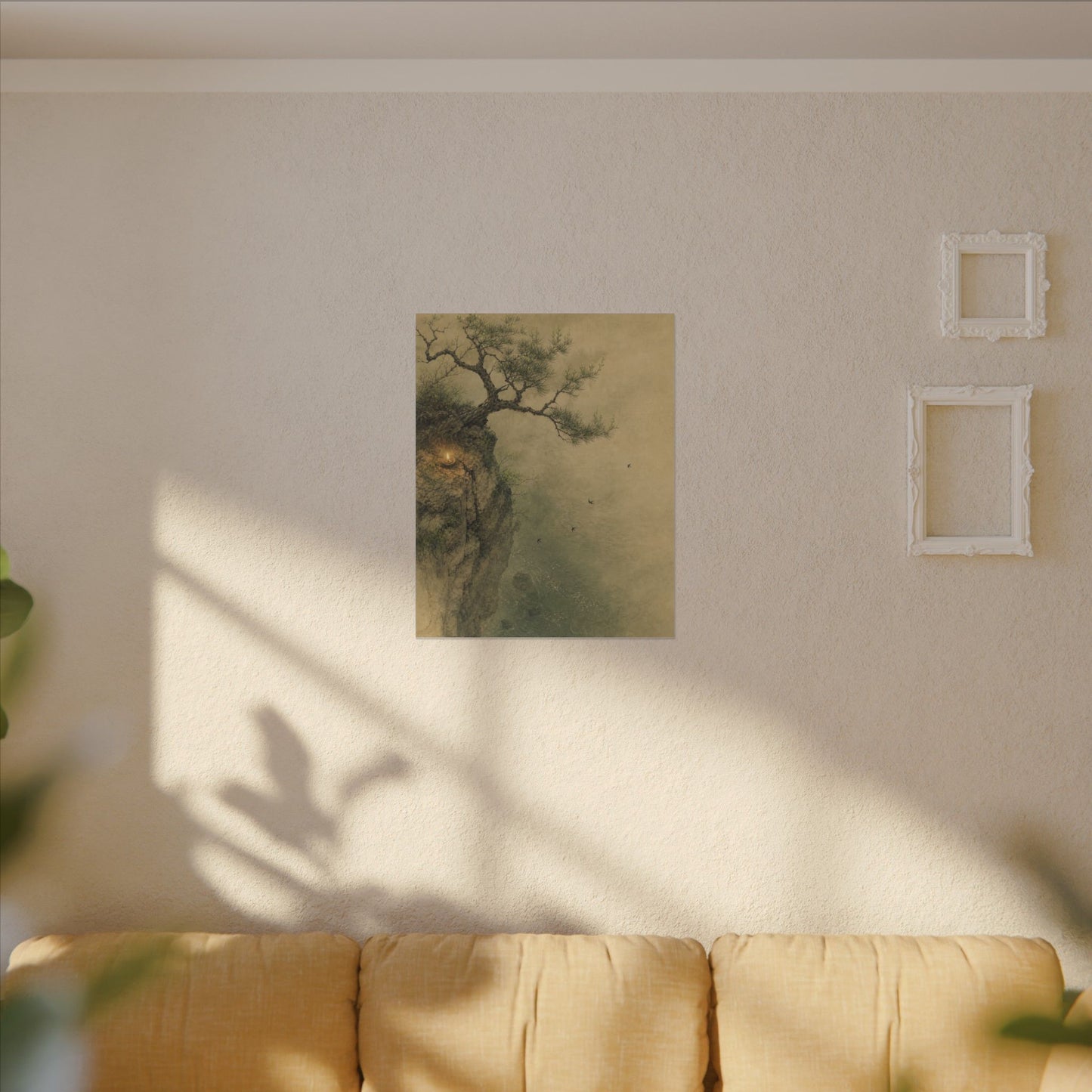Spring Pine Tree Minimal Line Canvas Art | Earthy Decor