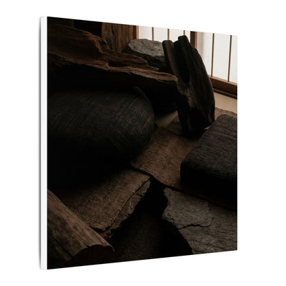 Dark Japandi Shadow Zen Canvas Art