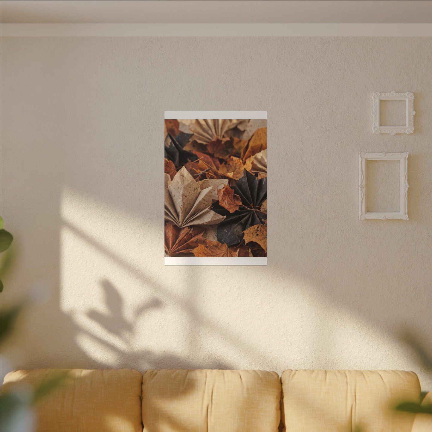Paper Fold Texture Canvas Art | Elegant Japandi Art