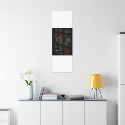 Dark Japandi Shadow Play in Candlelight | Dark Texture Canvas Art