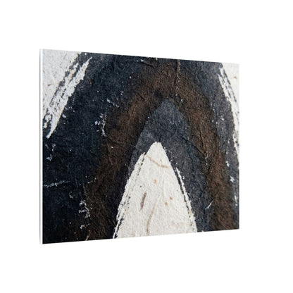 Moody Ink Brushstroke Canvas Art - Moody Minimal Dark Japandi