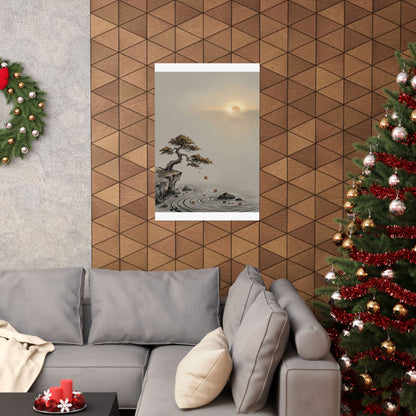 Pine Tree Autumn Wall Art Print | Zen Tranquil Design