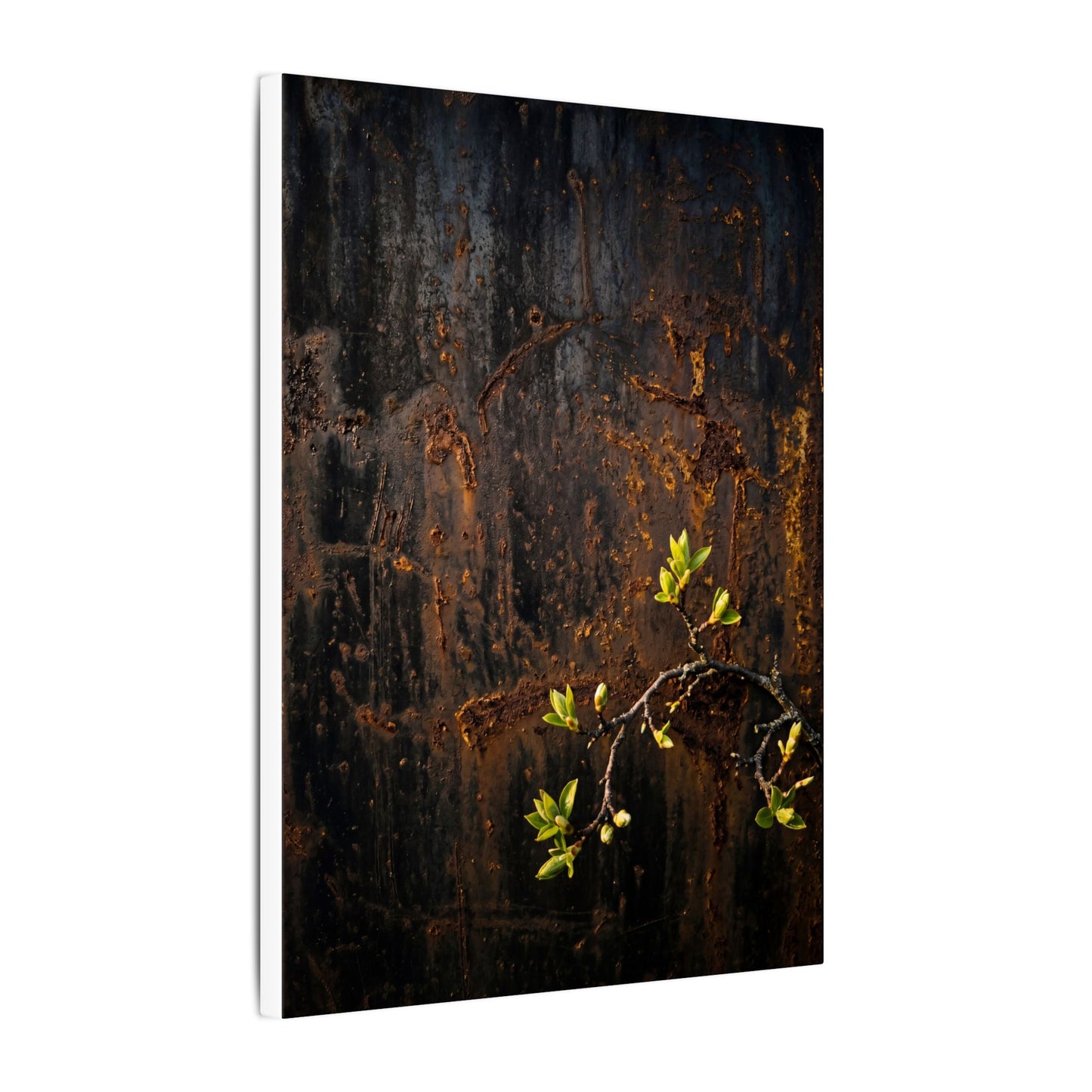 Golden Hour Rust Patina Canvas Art - Dark Japandi Fukinsei