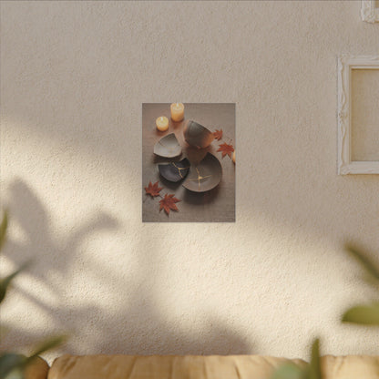 Candlelight Broken Pottery Canvas Art - Japandi Ma