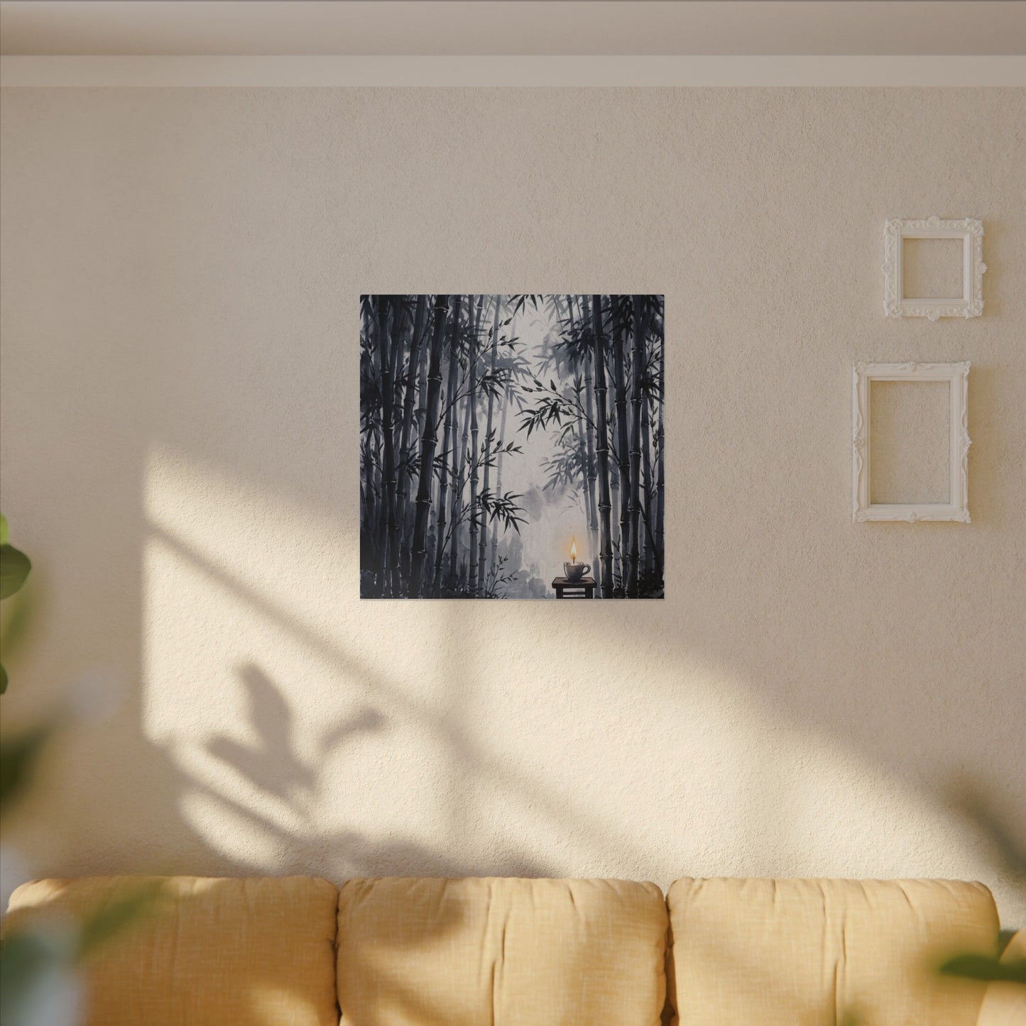 Tranquil Bamboo Grove Canvas Art - Sumi E Zen