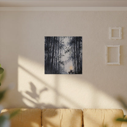 Tranquil Bamboo Grove Canvas Art - Sumi E Zen