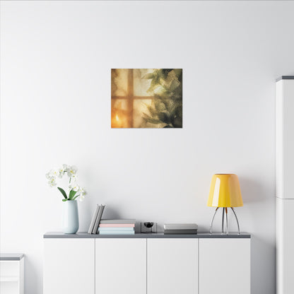 Cozy Shoji Screen Canvas Art - Watercolor Japandi