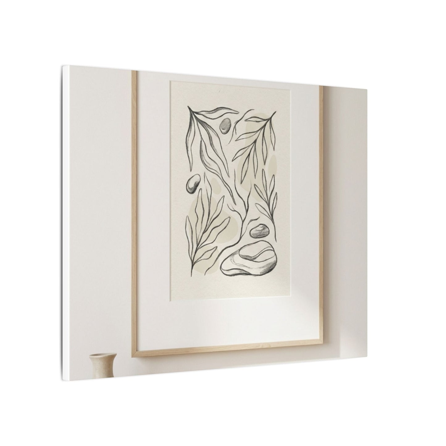 Japandi Charcoal Canvas Art
