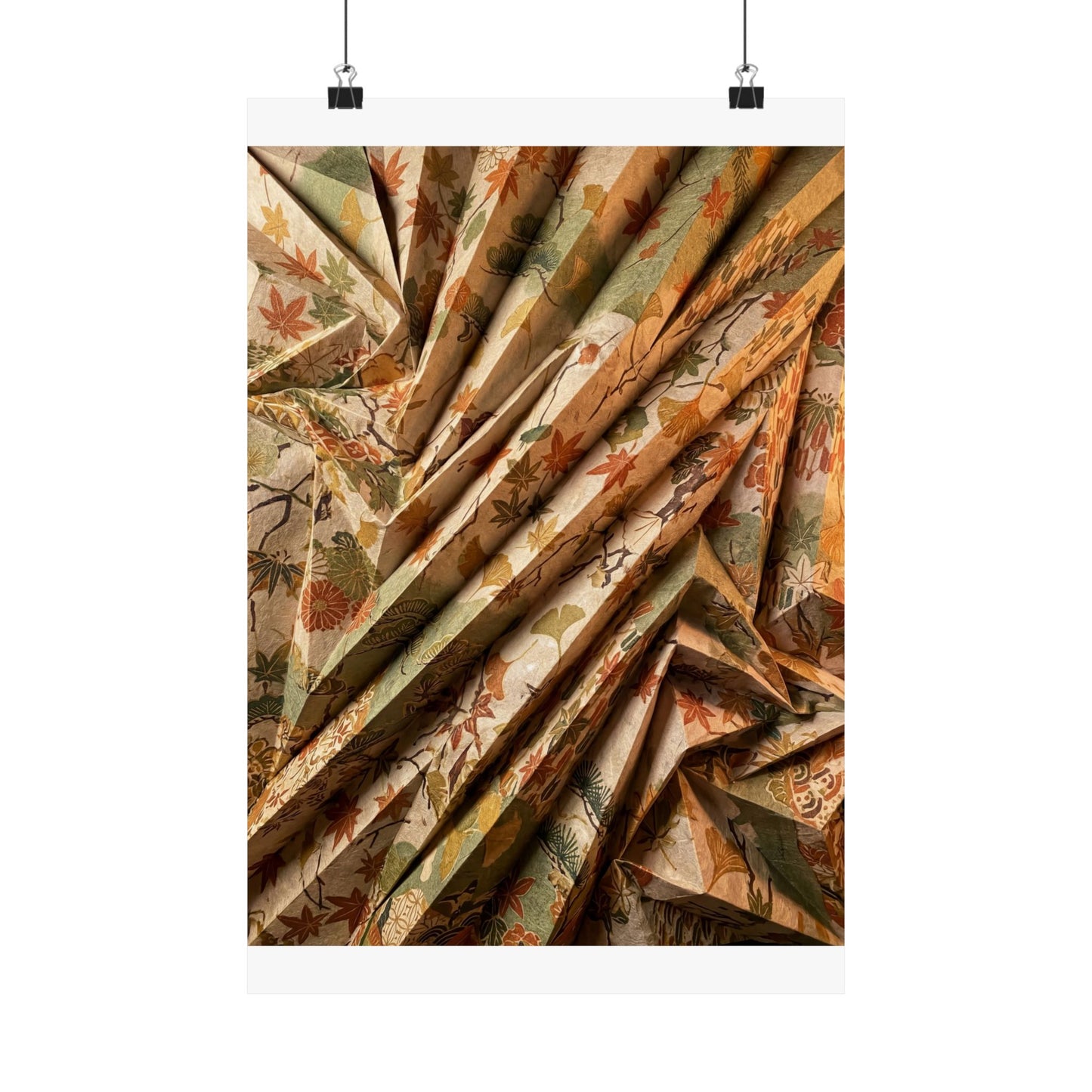 Candlelight Paper Fold Wall Art Print - Japandi Shibui Art Print