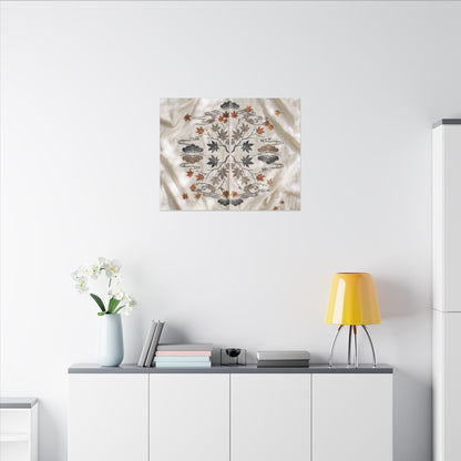 Elegant Silk Drape Canvas Art - Japanese Pattern Japandi